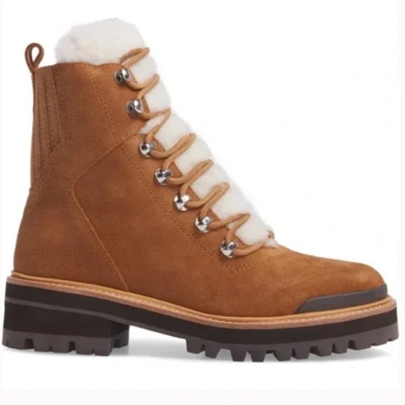 Marc Fisher Izzie Genuine Shearling Lug Sole Boot New - Picture 1 of 6
